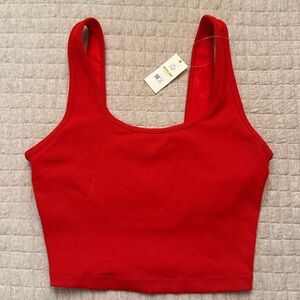 NWT Aerie Vibrant Red Stretch Top
